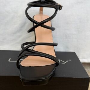 Comfy Black Strappy Heels